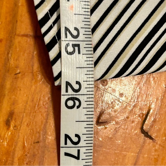 1X Worthington Easy Care Stretch black white & gold stripe button up shirt - Picture 15 of 15